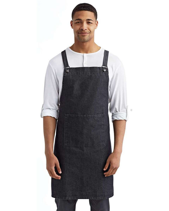 Artisan Collection by Reprime RP129 - Delantal de barista con bolsillo y espalda cruzada