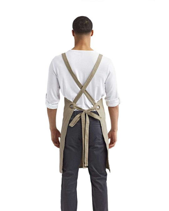 Artisan Collection by Reprime RP129 - Delantal de barista con bolsillo y espalda cruzada
