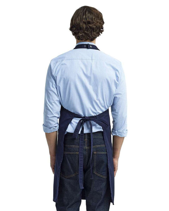 Artisan Collection by Reprime RP132 - Delantal con peto de algodón con bolsillo