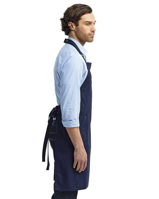 Artisan Collection by Reprime RP132 - Delantal con peto de algodón con bolsillo