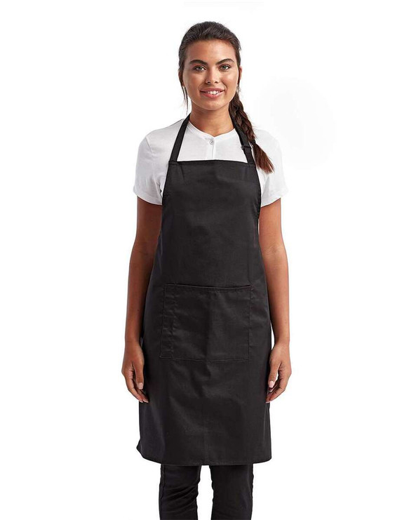 Artisan Collection by Reprime RP154 - Recycled Bib Apron with Pocket