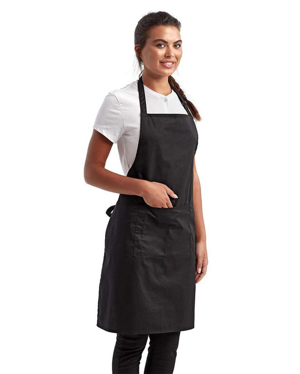 Artisan Collection by Reprime RP154 - Recycled Bib Apron with Pocket