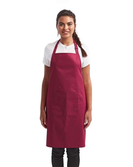 Artisan Collection by Reprime RP154 - Recycled Bib Apron with Pocket