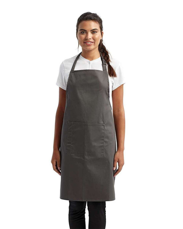 Artisan Collection by Reprime RP154 - Recycled Bib Apron with Pocket