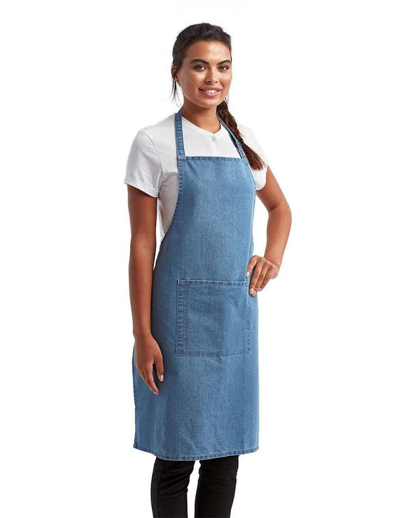 Artisan Collection by Reprime RP154 - Recycled Bib Apron with Pocket