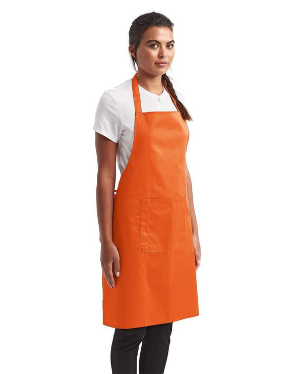 Artisan Collection by Reprime RP154 - Recycled Bib Apron with Pocket