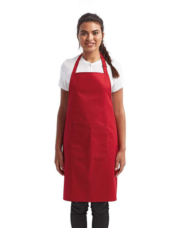Artisan Collection by Reprime RP154 - Recycled Bib Apron with Pocket