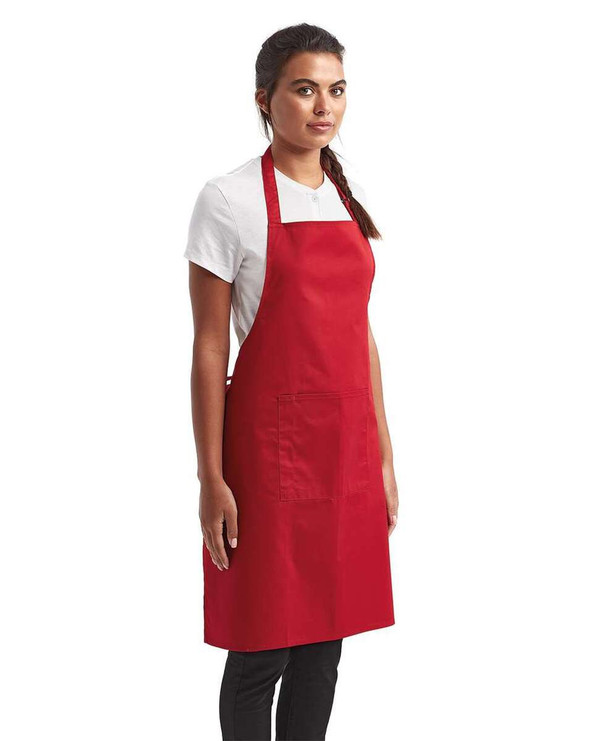 Artisan Collection by Reprime RP154 - Recycled Bib Apron with Pocket