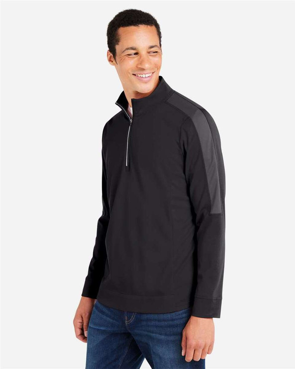 CORE365 CE404 - Men's Market Snag Protect Mesh Colorblock Quarter-Zip Pullover
