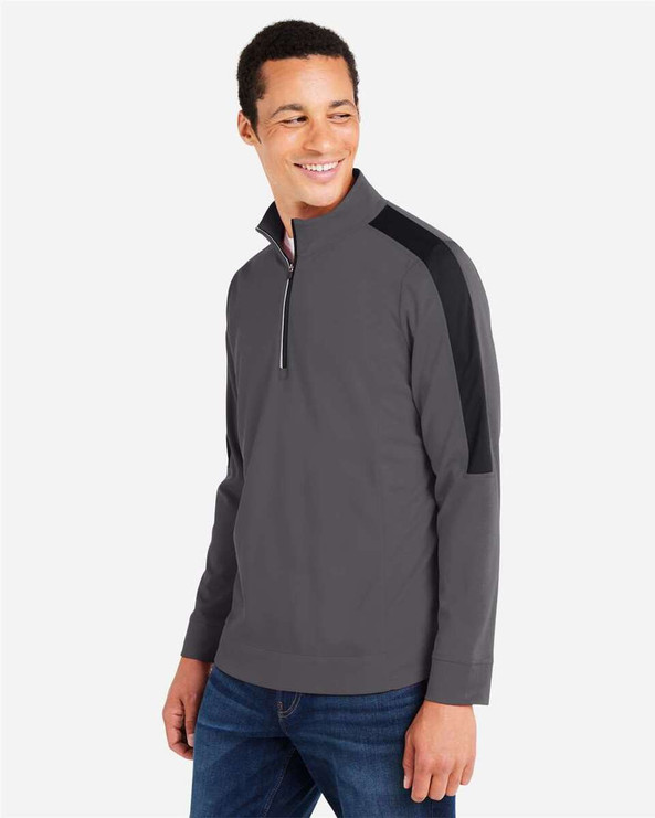 CORE365 CE404 - Jersey con cremallera de un cuarto de bloque de color de malla para hombre Market Snag Protect