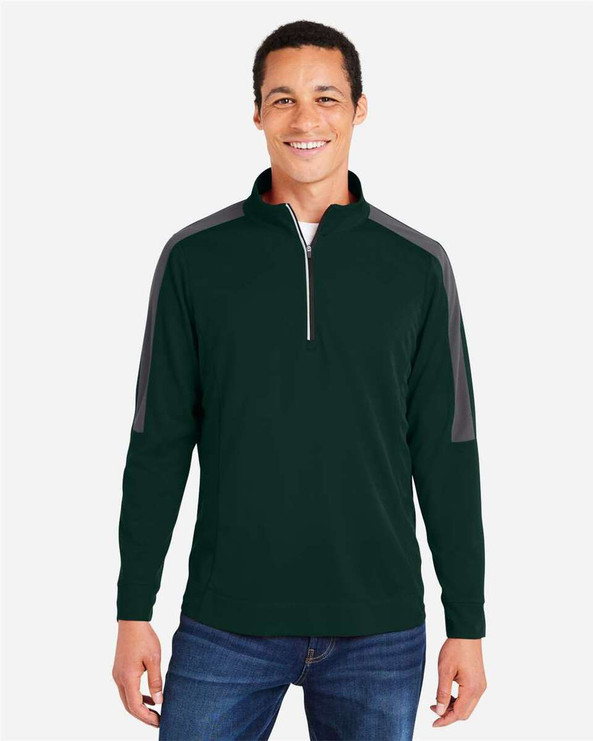 CORE365 CE404 - Men's Market Snag Protect Mesh Colorblock Quarter-Zip Pullover