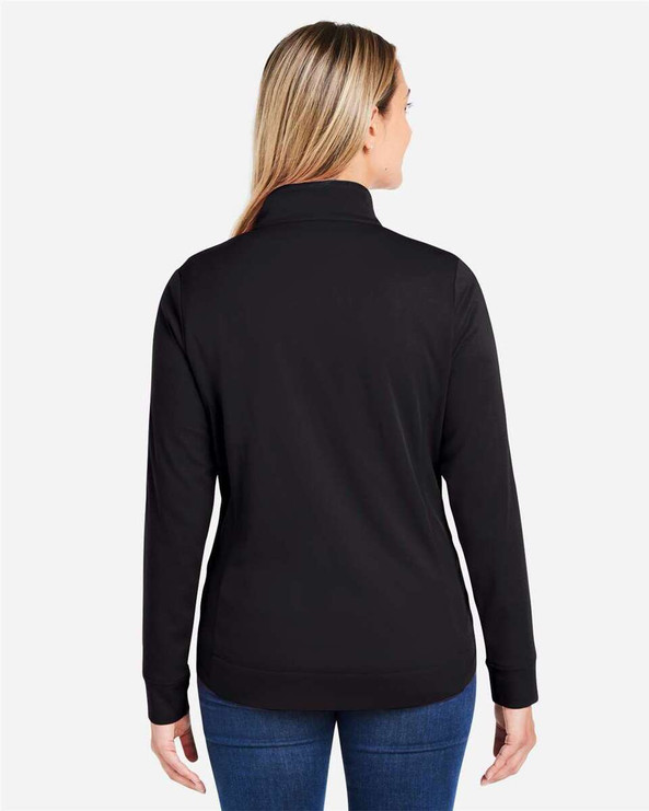 CORE365 CE404W - Women's Market Snag Protect Mesh Colorblock Quarter-Zip Pullover
