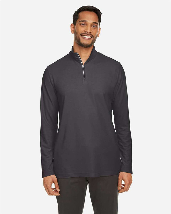 CORE365 CE405 - Jersey Fusion ChromaSoft™ Piqué con cremallera de un cuarto para hombre