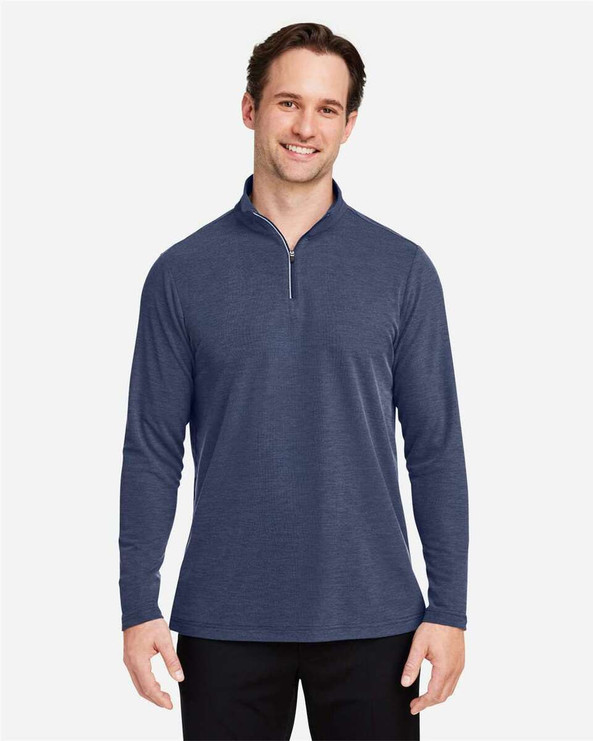 CORE365 CE405 - Jersey Fusion ChromaSoft™ Piqué con cremallera de un cuarto para hombre