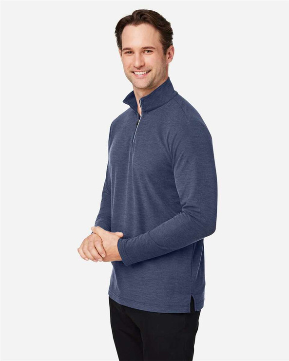 CORE365 CE405 - Jersey Fusion ChromaSoft™ Piqué con cremallera de un cuarto para hombre