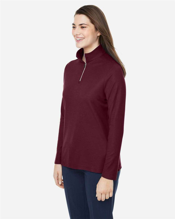 CORE365 CE405W - Women's Fusion ChromaSoft™ Pique Quarter-Zip Pullover