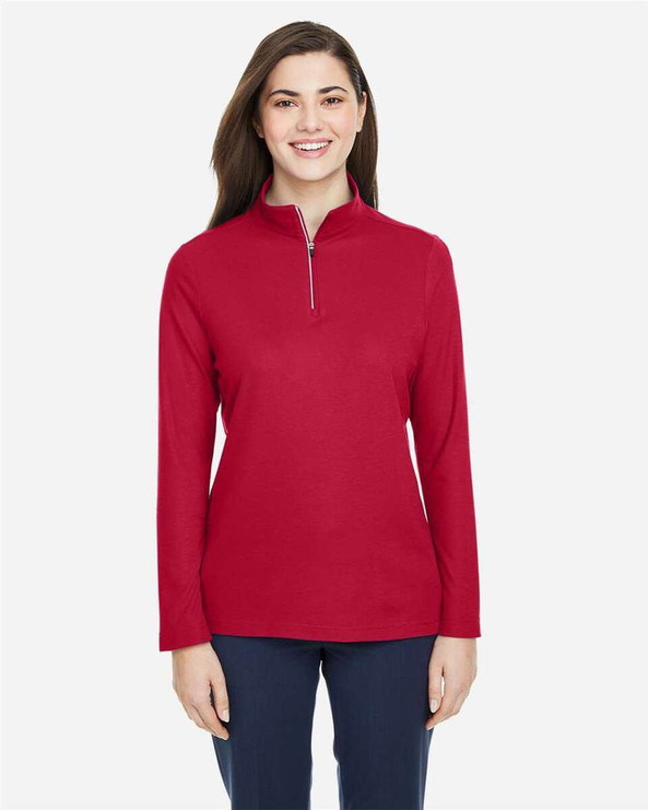 CORE365 CE405W - Women's Fusion ChromaSoft™ Pique Quarter-Zip Pullover
