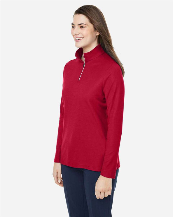 CORE365 CE405W - Women's Fusion ChromaSoft™ Pique Quarter-Zip Pullover