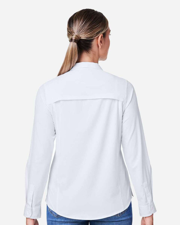 CORE365 CE510LW - Camisa Marina de manga larga Ultra UVP® para mujer
