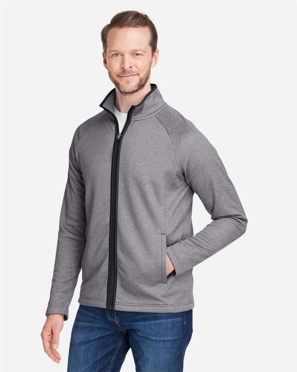 CORE365 CE72 - Men's Venture Heathered Stripe Full-Zip