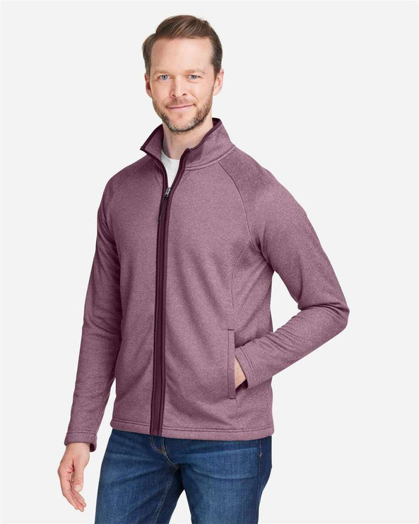 CORE365 CE72 - Men's Venture Heathered Stripe Full-Zip