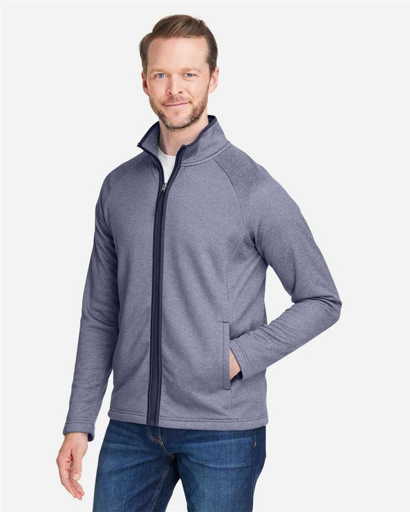 CORE365 CE72 - Men's Venture Heathered Stripe Full-Zip