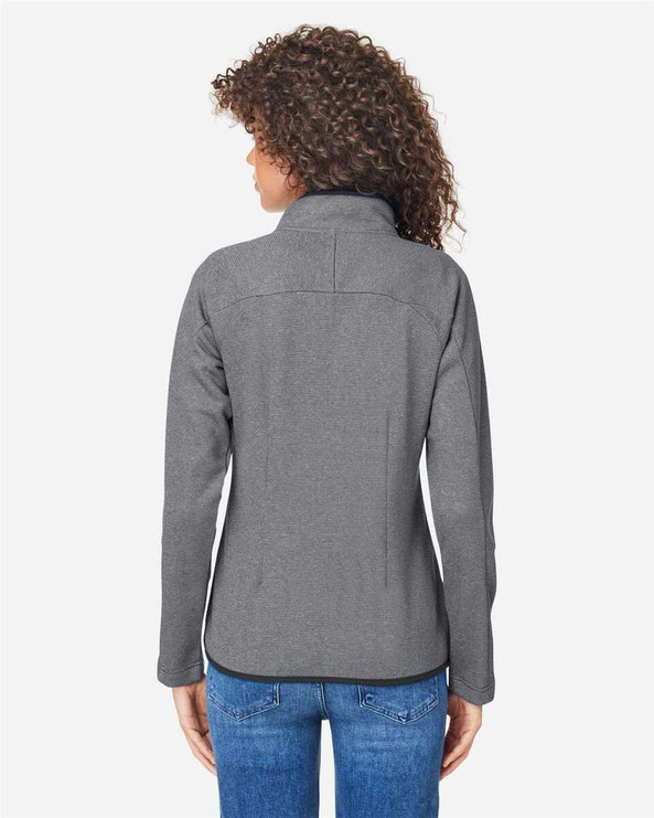 CORE365 CE72W - Women's Venture Heathered Stripe Full-Zip