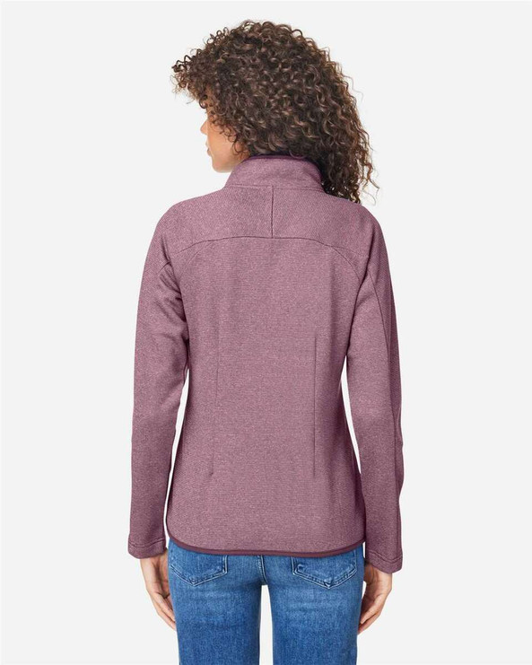CORE365 CE72W - Women's Venture Heathered Stripe Full-Zip