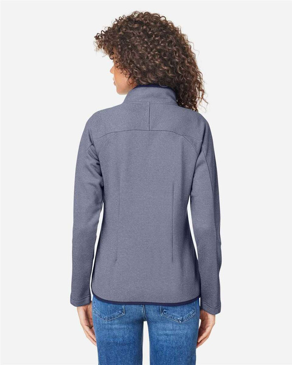 CORE365 CE72W - Cremallera completa Venture Heathered Stripe, mujer