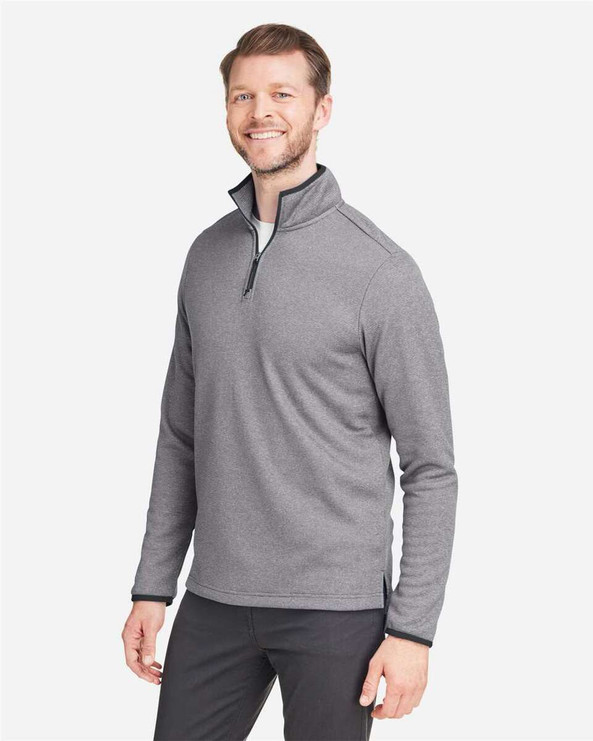 CORE365 CE73 - Men's Venture Heathered Stripe Quarter-Zip Pullover