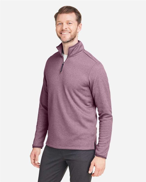 CORE365 CE73 - Men's Venture Heathered Stripe Quarter-Zip Pullover