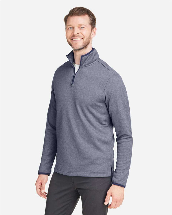 CORE365 CE73 - Men's Venture Heathered Stripe Quarter-Zip Pullover