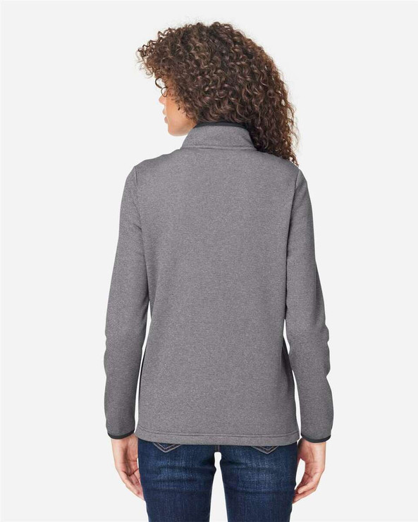 CORE365 CE73W - Women's Venture Heathered Stripe Quarter-Zip Pullover
