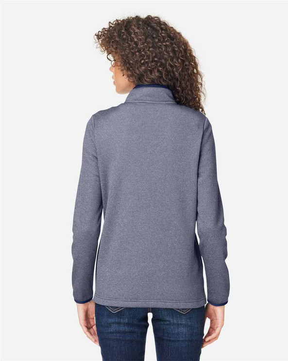 CORE365 CE73W - Women's Venture Heathered Stripe Quarter-Zip Pullover