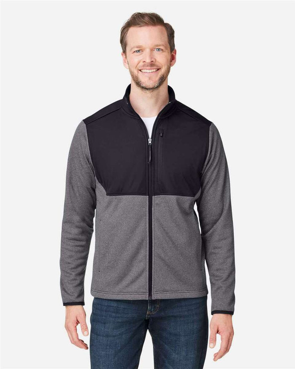 CORE365 CE74 - Men's Venture Heathered Stripe Hybrid Jacket