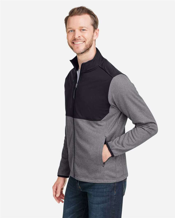 CORE365 CE74 - Men's Venture Heathered Stripe Hybrid Jacket