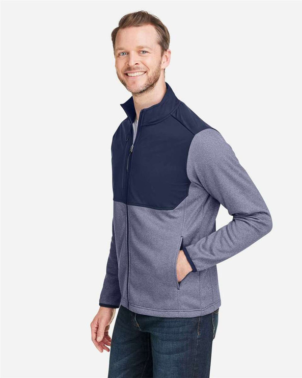 CORE365 CE74 - Men's Venture Heathered Stripe Hybrid Jacket