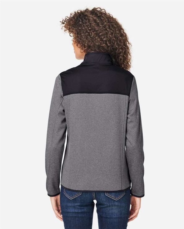 CORE365 CE74W - Chaqueta Venture Heathered Stripe Hybrid, Mujer