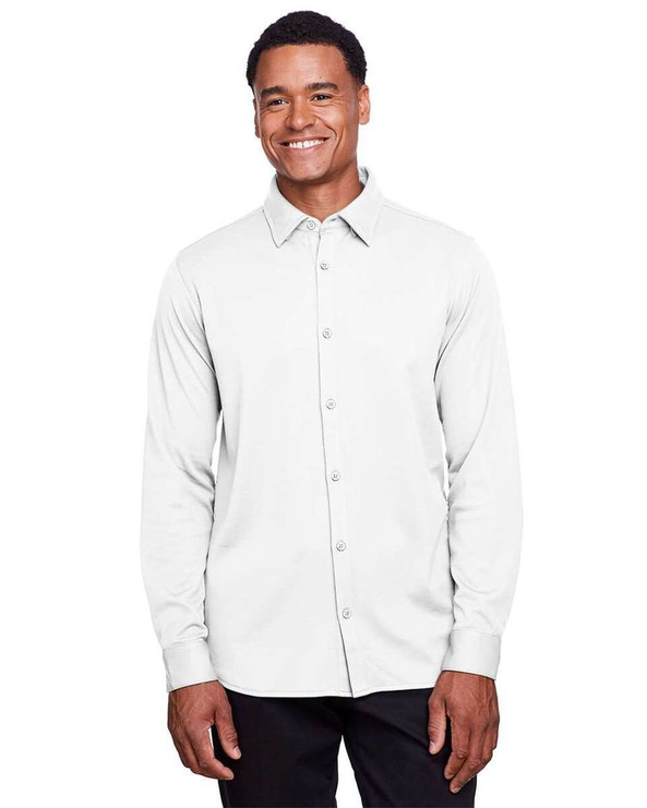 Devon & Jones DG20Z - Camisa de vestir CrownLux Performance® Plaited para hombre
