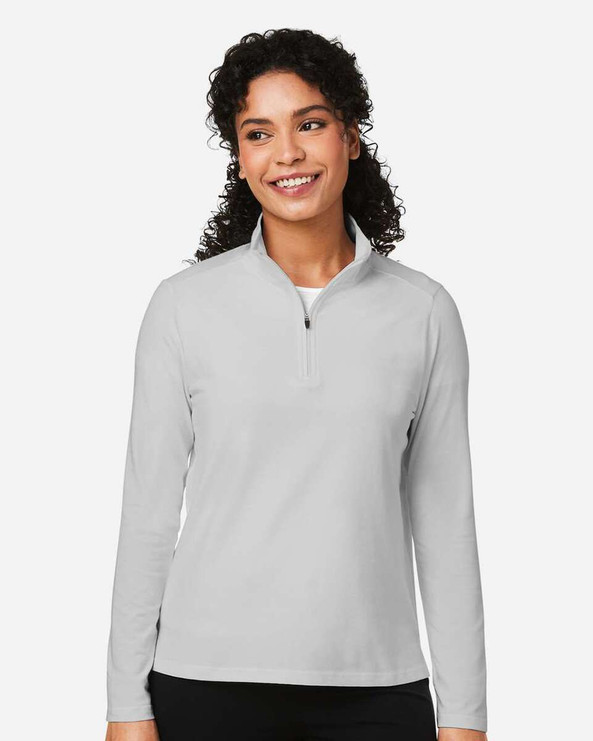Devon & Jones DG425W - Jersey Raleigh Stretch Quarter-Zip, Mujer