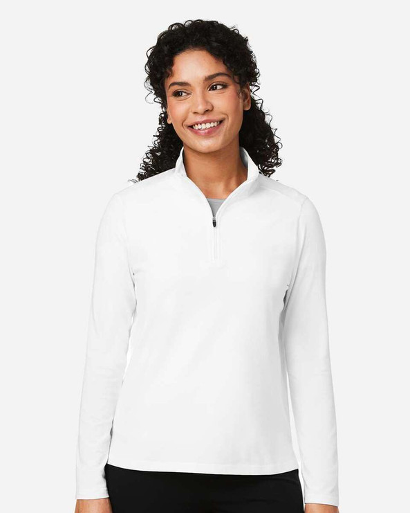 Devon & Jones DG425W - Jersey Raleigh Stretch Quarter-Zip, Mujer