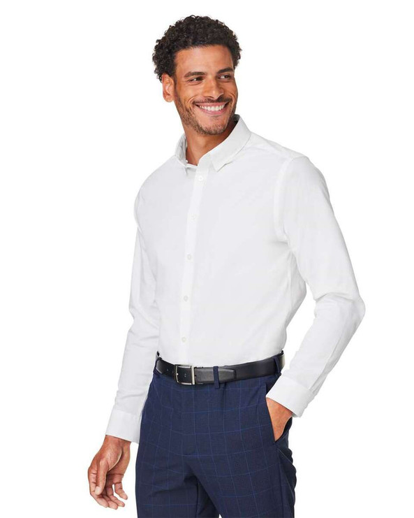 Devon & Jones DG505 - Men's CrownLux Performance® Spencer Poplin Dress Shirt