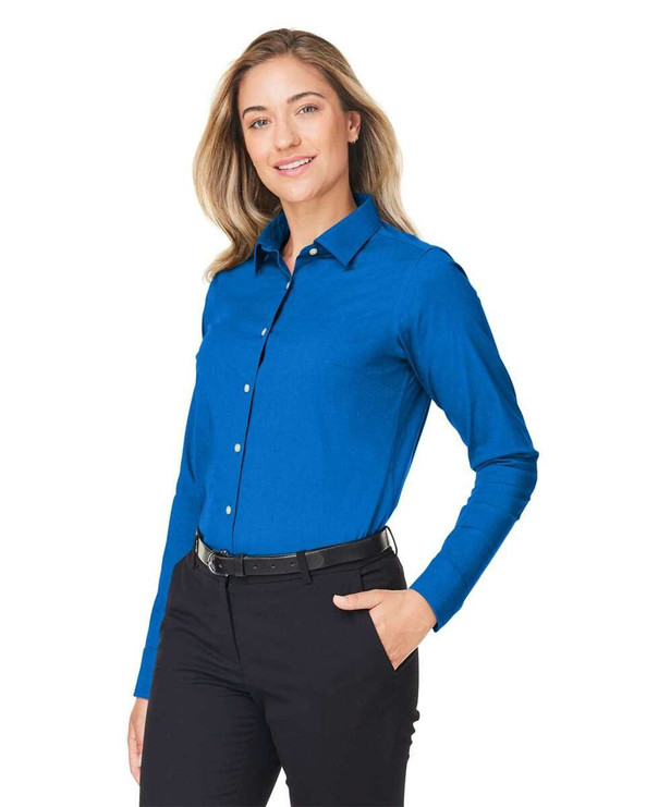 Devon & Jones DG505W - Women's CrownLux Performance® Spencer Poplin Dress Shirt