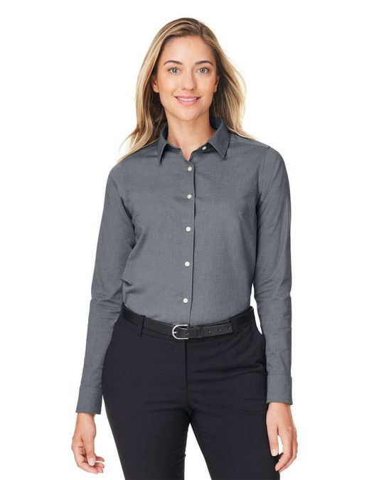 Devon & Jones DG505W - Camisa de vestir de popelina CrownLux Performance® Spencer para mujer