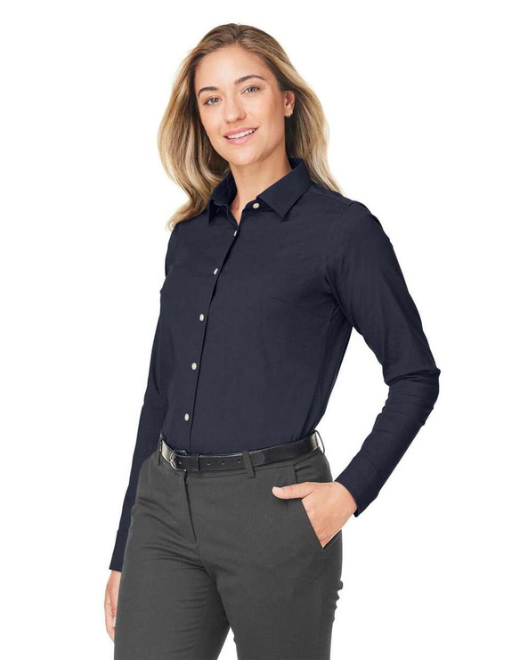 Devon & Jones DG505W - Women's CrownLux Performance® Spencer Poplin Dress Shirt