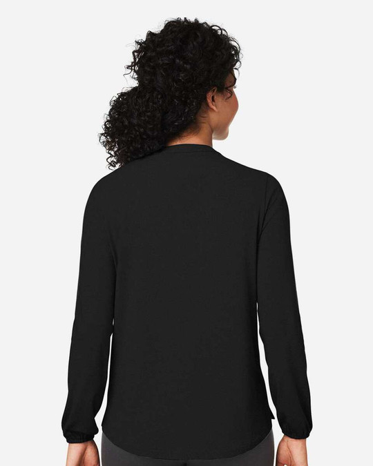 Devon & Jones DP122W - Top de punto con media tapeta Raleigh, mujer
