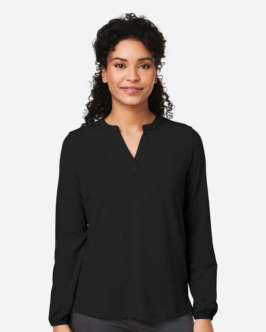 Devon & Jones DP122W - Top de punto con media tapeta Raleigh, mujer