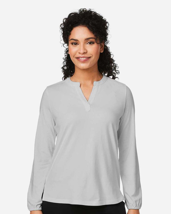 Devon & Jones DP122W - Top de punto con media tapeta Raleigh, mujer