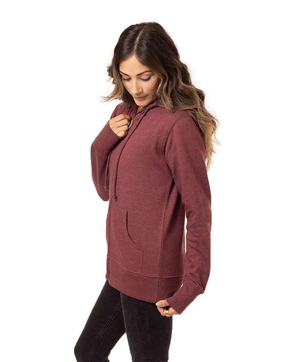 Econscious EC4580 - Sudadera con capucha y cremallera completa para mujer, Heathered