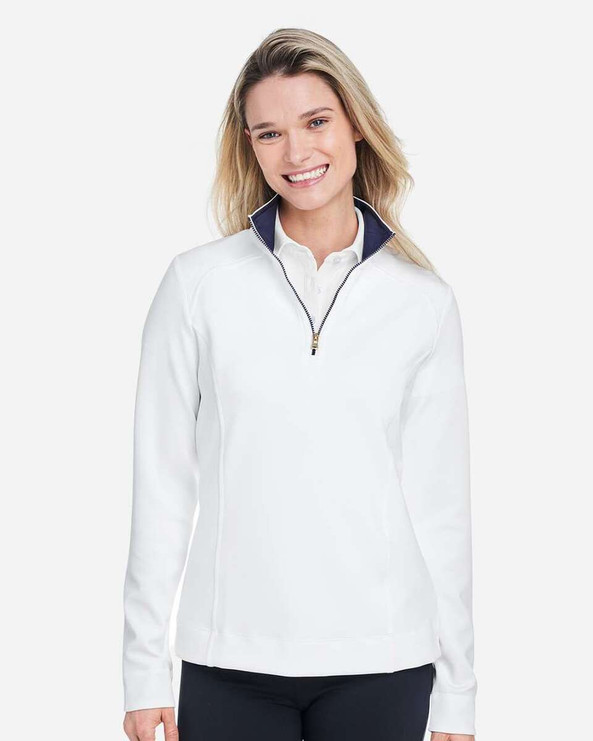 Fairway & Greene F12250 - Jersey de mujer Wells Quarter-Zip Tech Pullover
